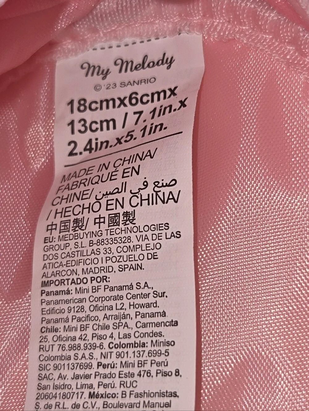 Sanrio My Melody Fanny Pack Pink